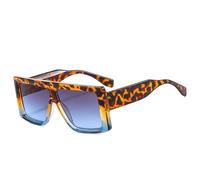 HPIRME Fashion Oversize Glasses Women Vintage Big Frame Shades Men Uv400(blue)