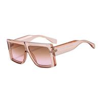 HPIRME Fashion Oversize Glasses Women Vintage Big Frame Shades Men Uv400(champagne)