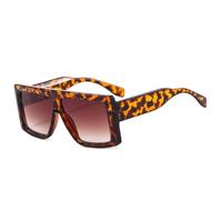 HPIRME Fashion Oversize Glasses Women Vintage Big Frame Shades Men Uv400(leopard)