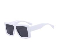 HPIRME Fashion Oversize Glasses Women Vintage Big Frame Shades Men Uv400(white)