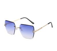 HPIRME Fashion Oversized Rimless Metal Glasses Women Vintage Style Uv400(003)