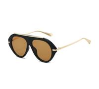 HPIRME Fashion Oversized Sunglasses Women Shades Uv400 Retro Gradient Men(Black Tea)