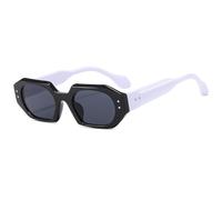HPIRME Fashion Polygon Small Uv400 Vintage Rivets Women Men Outdoor Shades Retro(C5)