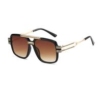 HPIRME Fashion Retro Glasses Big Frame Men's Punk Women Uv400 Protection(33033-C4)