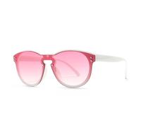 HPIRME Fashion Rice Nail Glasses for Men Large Frame One-piece Glasses Women's(Pink)
