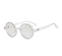 HPIRME Fashion Round Glasses Women Luxury Retro Men Vintage Uv400 Shades(Clear)