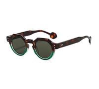 HPIRME Fashion Round Glasses Women Vintage Men Luxury Punk Multicolor Steampunk(LeopardGreen-Green)