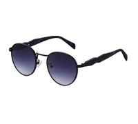 HPIRME Fashion Round Metal Frame Glasses Women Men Luxury Oval Punk for Ladies Vintage Shades Uv400(C2BlackDoubleGray)