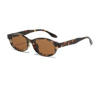 HPIRME Fashion Small Women Glasses Retro Luxury Men Outdoor Punk Lady Shades Uv400(Leoprad-Brown)
