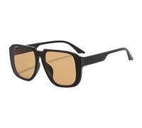 HPIRME Fashion Vintage Luxury Glasses Women for Men Punk Big Frame Uv400(Black-Brown)