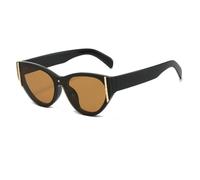 HPIRME Fashion Vintage Luxury Oversized Glasses Women Men Punk Shades Uv400(Black-Brown)
