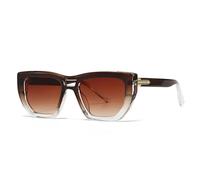 HPIRME Fashion Women Glasses Retro Rivets Gradient Shades Uv400 Men(Brown tea gradient)