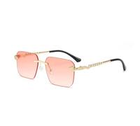 HPIRME Frameless Glasses for Men Outdoor Sports Glasses Uv400(shuangfense)