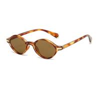 HPIRME Irregular Small Frame Glasses Women Luxury Vintage Hip Hop Men Punk Uv400(Leopard-Brown)