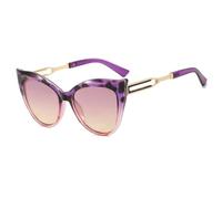 HPIRME Ladies Glasses Women Female Gradient Vintage Luxury Punk Shades Uv400(Purple-PinkYellow)