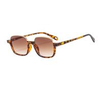 HPIRME Luxury Half Frame Sunglasses for Women Vintage Gradient Uv400 Men Retro Shade(Leopard Tea)