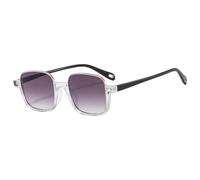 HPIRME Luxury Half Frame Sunglasses for Women Vintage Gradient Uv400 Men Retro Shade(Transparent Gray)