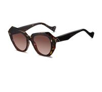 HPIRME Luxury Sunglasses for Women Polarized Fashion Ladies Gradient Driving(Leopard-Gradient Tea)