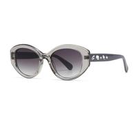 HPIRME Luxury Sunglasses Women Oval Uv Protection Shades Small Size Sunshade Mirror Uv400(Grey)