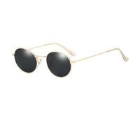 HPIRME Luxury Vintage Mirror Glasses Women/men Round Outdoor Fishing Uv400(SHL3547-C5)