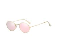 HPIRME Luxury Vintage Mirror Glasses Women/men Round Outdoor Fishing Uv400(SHL3547-C8)