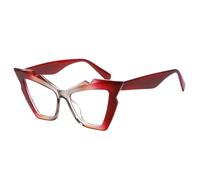 HPIRME Luxury Vintage Oversized Glasses Women Gradient Men Punk Big Frame Uv40(RedGray)