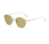HPIRME Luxury Vintage Round Glasses Women for Men Punk Uv400(Beige-LightBrown)