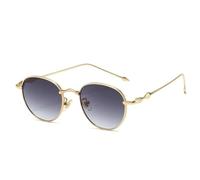 HPIRME Men Metal Polarized Glasses Women Vintage Female Fashion Eyeglasses Uv400(B)
