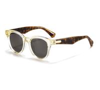 HPIRME Men Polarized Sunglasses Acetate Round Frames Women Outdoor Uv400