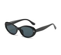HPIRME Men Ultraviolet-proof Eyewear Fashion Cat Eye Women Big Frame Uv400(Black gray)
