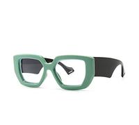 HPIRME Men Women Light Glasses Frame Vintage Large Square Eyeglasses Blocking Spectacles,3,One size