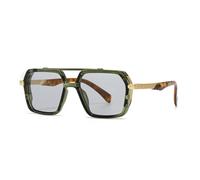 HPIRME Men's Sunglasses Retro Double Bridge Frame(GRAY)