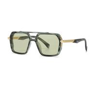 HPIRME Men's Sunglasses Retro Double Bridge Frame(green)