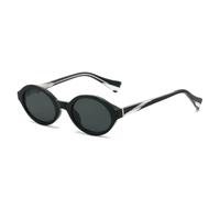 HPIRME Metal Core Oval Sunglasses(Black)