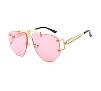 HPIRME Metal Frame Sunglasses Women Vintage Transparent Eyeglasses Female Driving Sun Glasses,5,One size
