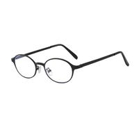 HPIRME Oval Metal Frame Outdoor Driving Women's Glasses Punk Men Uv400(Black Clear)