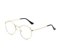 HPIRME Oval Women Metal Glasses Frame Clear Eyewear Men Round Goggles,7,One size