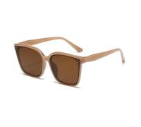 HPIRME Oversize Glasses Woman Vintage Female Big Frame Gradient Shades(brown)