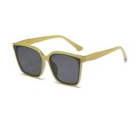 HPIRME Oversize Glasses Woman Vintage Female Big Frame Gradient Shades(green)