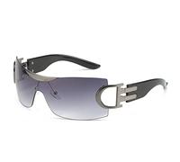 HPIRME Oversize Sports Men's Cycling Sun Glasses Punk One Piece Goggle Women Sun Glasses Sunglasses,Black,one size