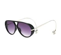 HPIRME Oversize Sunglasses Fashion Punk Shades Uv400(Grey graident)