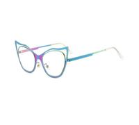 HPIRME Oversize Sunglasses Metal Frame Shades(66060-C4 blue light)
