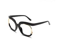 HPIRME Oversized Glasses Frames Women Female Eyeglasses Men Eyewear Spectical Optical Frames,1,One size