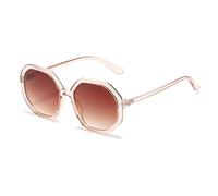 HPIRME Oversized Irregular Glasses Polygonal Octagonal Glasses Lenses Outdoor Sports Eyewear Ladies Shade Uv400(8)