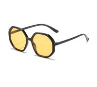 HPIRME Oversized Irregular Glasses Polygonal Octagonal Glasses Lenses Outdoor Sports Eyewear Ladies Shade Uv400(4)