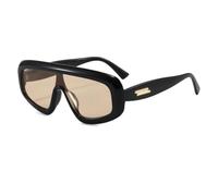 HPIRME Oversized One Piece Shield Sunglasses for Women Fashion One Piece Gradient Uv400(champagne)
