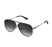 HPIRME Oversized Punk Glasses Men Women Luxury Trendy Oval Big Metal Frame Steampunk Double Beam Shades(C6GunGrayGreen)
