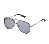 HPIRME Oversized Punk Glasses Men Women Luxury Trendy Oval Big Metal Frame Steampunk Double Beam Shades(C2GunGray)