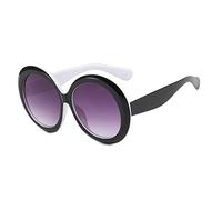 HPIRME Oversized Round Cat Eye Sunglasses for Women Gradient Patchwork Big Sun Glasses Female Shades Party, 14, One Size