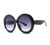 HPIRME Oversized Round Cat Eye Sunglasses for Women Gradient Patchwork Big Sun Glasses Female Shades Party, 3, One Size